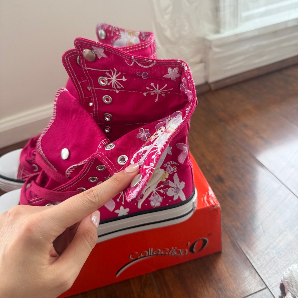 Collection O Convertible Pink Floral and Fairy High-Top Sneakers - Picture 8 of 9